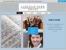 Tablet Screenshot of lincolnparkbrass.com